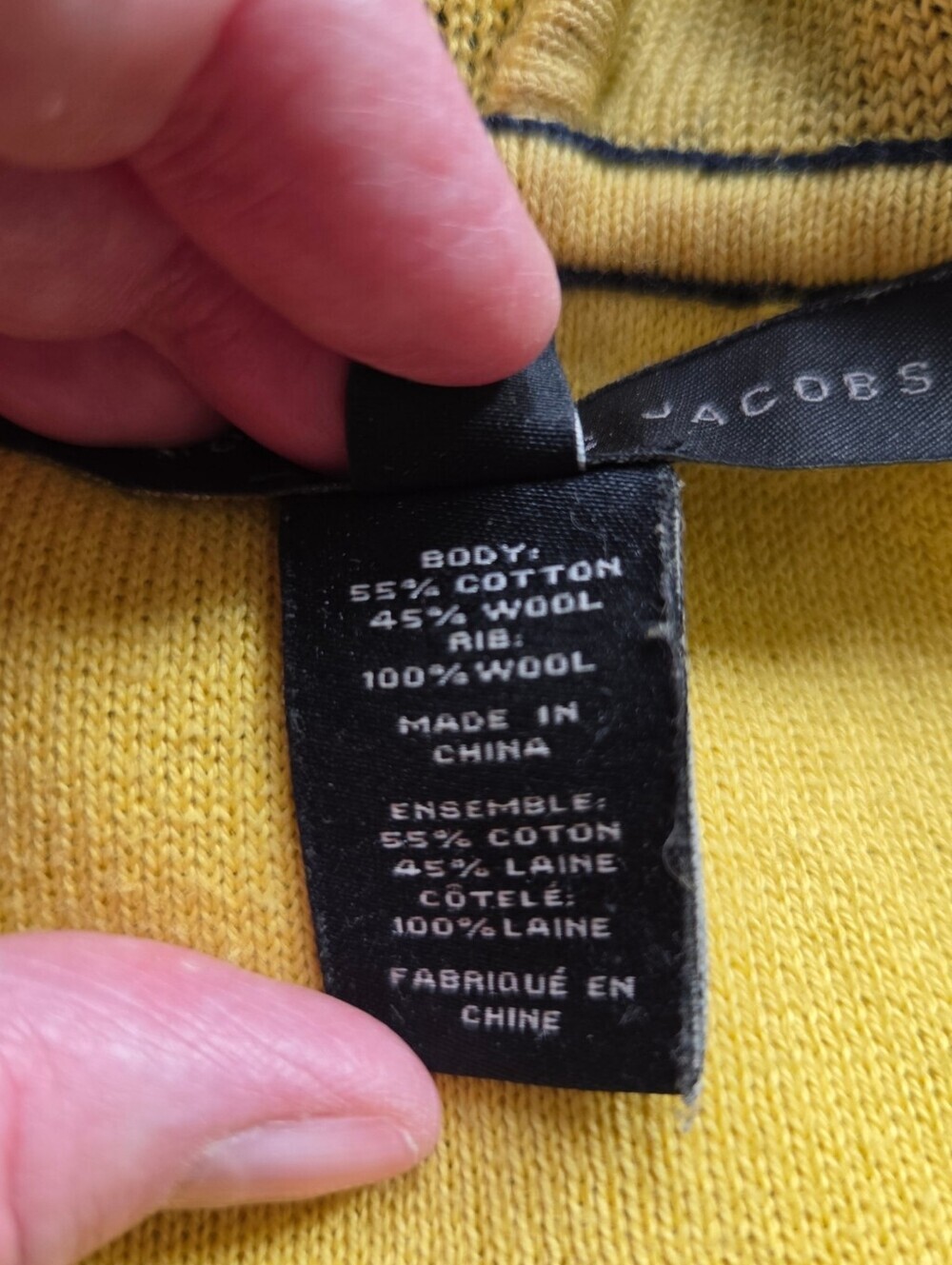 Marc by Marc Jacobs Hoodie Men Large Navy Wool Blend Full Zip - Picture 11 of 12